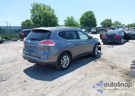 2015 Nissan Rogue Sv из США, поврежденный, VIN KNMAT2MV3FP519203